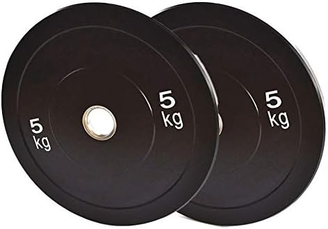 Пълен Гумен диск, 1 Чифт Утяжелителей за вдигане на тежести с щанга, Устойчив на Падане и Трайни Упражнения за мускулите в залата, черен