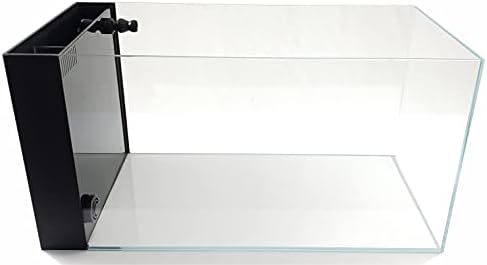 Аквариум от ултра прозрачен кристал LIFEGARD Low Желязо обем 7,5 Литра с вградена Странично филтър – Стъкло без рамки, скосен ръб е под ъгъл от 45 °, в стил полуостров с посока на мастилено-потока