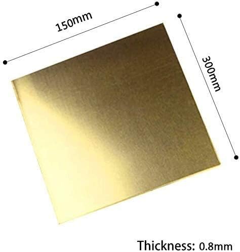 УМКИ Латунная плоча 99,9% Мед фолио Медни метална плоча за космически метално фолио (Размер: 150 мм)