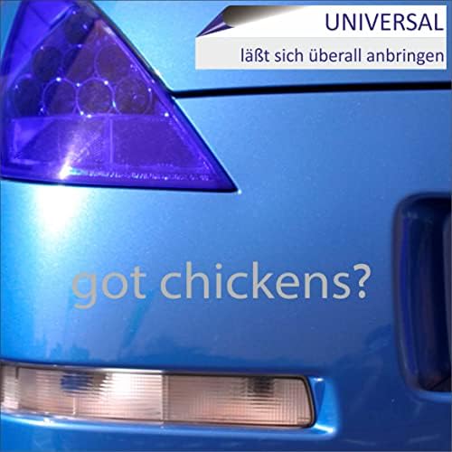 Автомобилна стикер INDIGOS UG - Стикер върху бронята - JDM - Die Cut - Има пилета? Стикер Fenster за лаптоп Ducks Farmer - Сребърен - 149 мм x 25 мм
