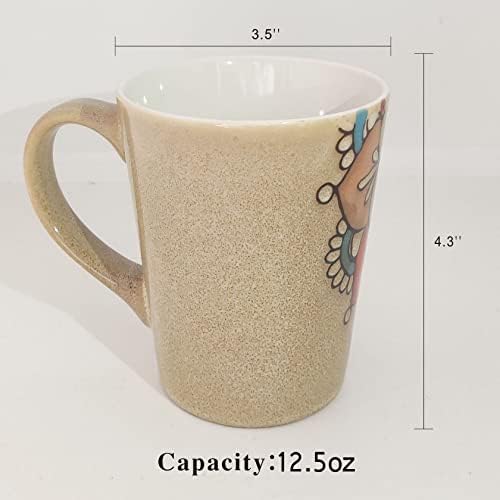 Чаши Xusmyzm 12,5 грама, Персонални Цветни Керамични Чаши, Ръчно Рисувани С Капак, За кафе, Чай, Комплект от 2