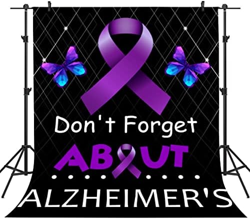 FHZON Не Забравяйте За фон на болестта на Алцхаймер Просто Лилава Панделка За украса на Фотобудки Фон на Сцената защита от болестта на Алцхаймер 3x5 фута PTBZSFH74