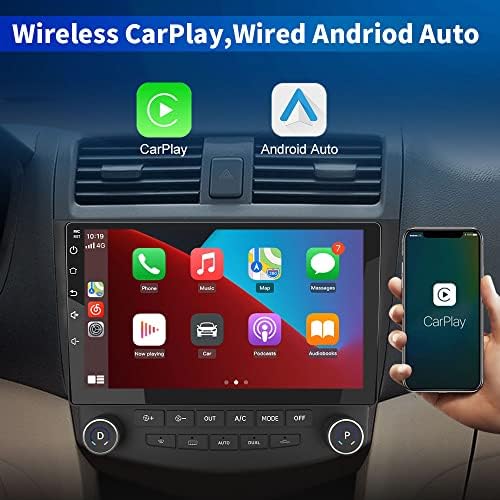 Автомобилна Стерео радио за Honda Accord 2003 2004 2005 2006 2007, вграден Carplay/Android Auto 10 инча Главното устройство 2G RAM 32G ROM с WiFi GPS навигация DSP Bluetooth