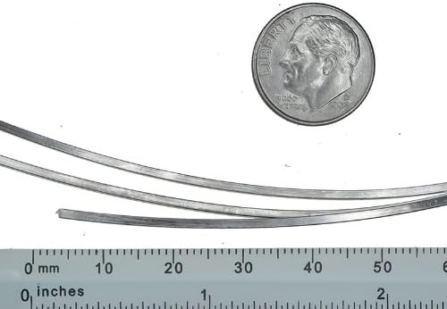 Тапицирана квадратна тел от сребро 14 калибри (1 фута и 6 инча)
