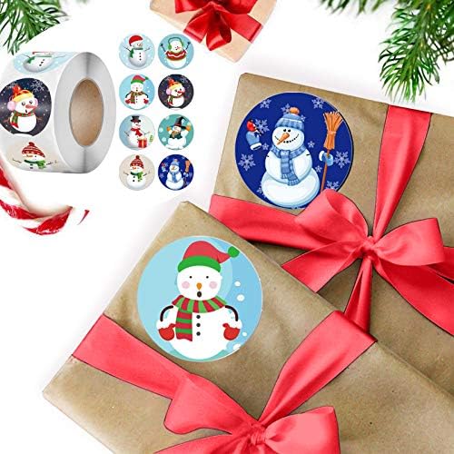HHmei Опаковка Стикери Коледен Подарък За Украса На 1 Ролка 500 Мнения Коледен SGCABIN8e0Z4LN