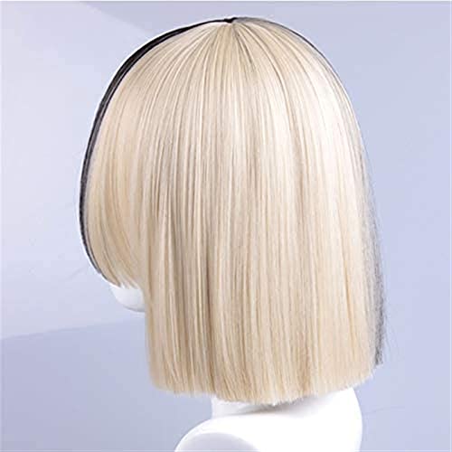 Well Black women Sia с женски перука черен и златист цвят, с двойно заклинание на Ин и Ян Bobo Head Liu Qi, в два цвята комплект за къса права коса и в европейския и американския стил
