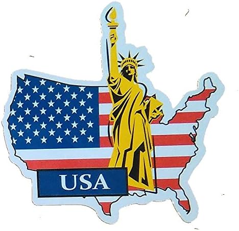 САЩ Стикер с националния флаг Америка и карта за украса на любимите си вещи, като куфари