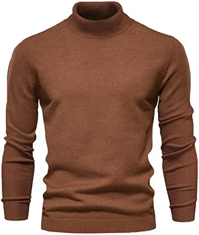 Мъжки Пуловер Оверсайз, Есенно-Зимния Нов Пуловер с кръгло деколте, Пуловер, Однотонная Тениска, Пуловер Вязаный