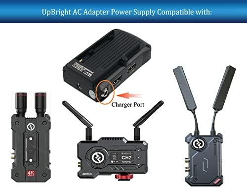 UpBright Нов Глобален ac/dc, който е Съвместим с Hollyland Mars 300 400 400S Pro 4K Cosmo C1 Безжична Система за пренос на видео SDI/HDMI Приемник 2.1 dc 6-16 vdc захранващ Кабел Кабел за Зарядно Устройство