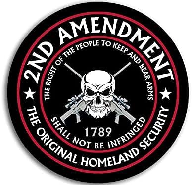 X-Голямата Черна кръгла 2-аз изменение Към Първоначалното право на Националната сигурност, се съхранява стикер с мечи оръжие (Vinyl стикера на собственика на оръжия (11