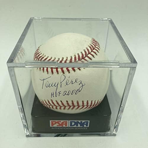 Тони Перес КОПИТО 2000 Подписан MLB Бейзбол PSA DNA Graded GEM MINT 10 Бейзболни топки с Автографи