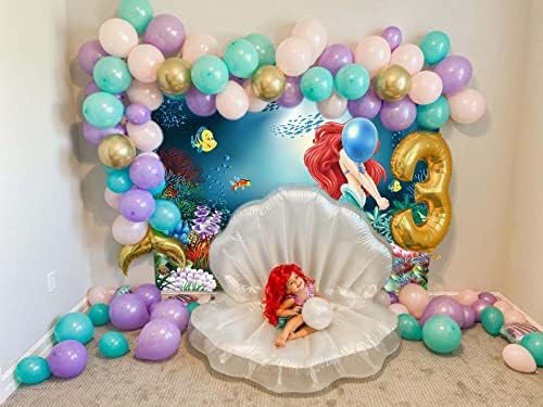 На фона на Принцеса-Русалки, Фон За Снимки на Малката Русалка Под вода, на Фона На Снимки на Принцеса За Момичета, Украса За Парти в чест на рождения Ден на Русалки (5x3 фута)
