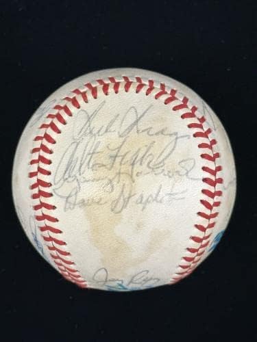 1980 ОТБОР Бостън Ред Сокс ПОДПИСА Официален Бейзболен топката Ела Макфейла 22 sigs PSA DNA - Бейзболни топки С автографи