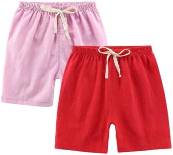 AMEBELLE/къси Панталони от памук и Лен за Малки Момчета и момичета, на 3 опаковки, Панталони от 2 До 3 години, 4 години, на 6 години, 7 години
