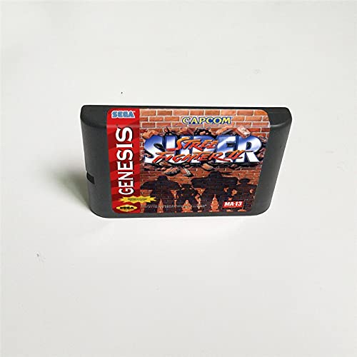 Aditi Super Street Game Fighter II - САЩ, Калъф с Дребно предавателна кутия, 16-Битова игрална карта MD за игралната конзола Sega Megadrive Genesis (японски обвивка)