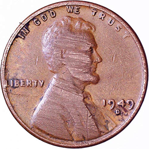 Панаир на 1949 г. D Lincoln Wheat Cent 1C