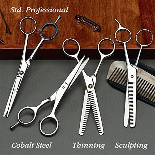 Професионални ножици за филировки коса Кингс Каунти Tools | От Неръждаема стомана с Микрозубьями размер 1 мм | Произведено във Франция | Дължина 5 см