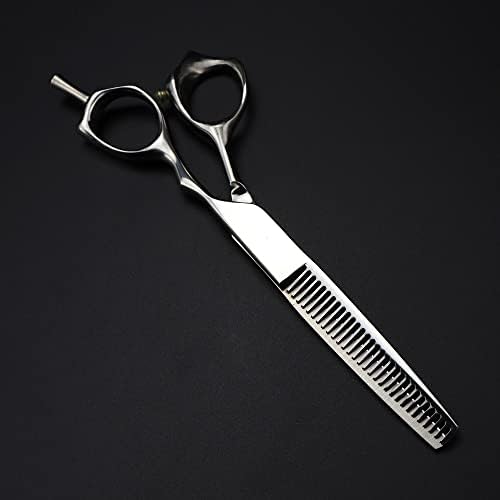 Ножица за подстригване на коса, 6-инчов професионален Японски ножици от стомана 440c, Сребро, престижна ножица за подстригване на коса, филировочные фризьорски инструменти, режещи ножици, фризьорски ножици (Цвят: комплект)