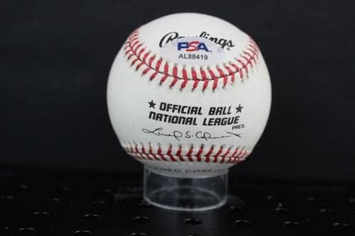 Автограф на Карл Эрскина (световен шампион) по бейзбол Auto PSA/ДНК AL88419 - Бейзболни топки с автографи