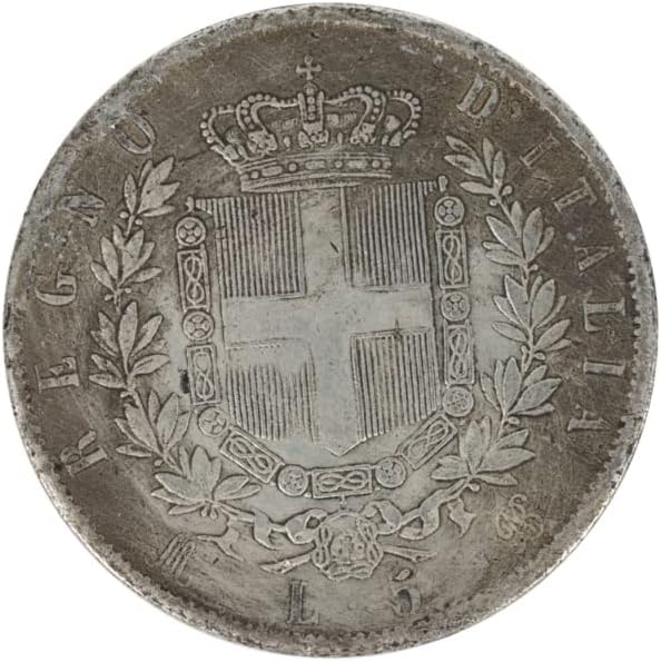 Възпоменателна Сребърна Монета 1873 Г италианския крал Виктор II Век Чуждестранна Монета Сребърен Кръг на Антични Монети