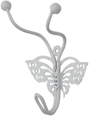 Стенен куки IndianShelf Декоративни | Стенни Закачалка за бяло Сако | Метални Трехстворчатые куки за дрехи | Декоративна кука за дрехи във формата на пеперуда | Стенни Закачалки за дрехи [14,61 см]