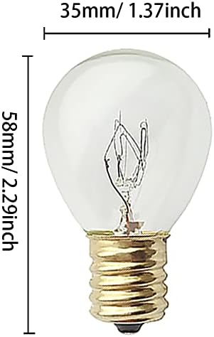Електрическата Крушка E17 S11 15 W волфрамова електрическа Крушка с Прозрачен Топка, 65 W Еквивалентен на Халогенна Крушка, Лавовая лампа за интериор Двор, Тоалетен Огле?