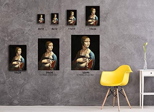 Леонардо Платно Дама с Ermine Италиански художник Леонардо да Винчи маслени картини в рамка Портрет, Написан от Леонардо Кальсичем произведение 8 x 12