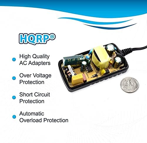 Адаптер за променлив ток HQRP 12, Съвместим с докинг станция Focusrite в itrack захранване за докинг станция Адаптер захранващия кабел [е в списъка на UL] + Евро-штекерный адаптер