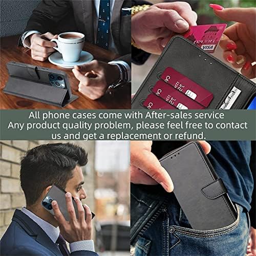 Калъф KOSSMA за iPhone 14/14 Plus/14 Pro/14 Pro Max, една чанта-портфейл от изкуствена кожа премиум-клас, флип-надолу капак за телефон с [Вътрешна обвивка от TPU] [RFID заключване] [Държач за карти] (Цвят: Preto, размер:
