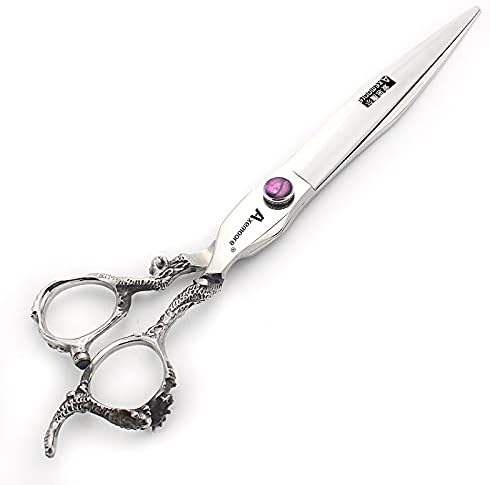 (3 варианта) 7-Инчов Салонные Професионални Фризьорски ножици, Специални инструменти за стайлинг на коса Фризьорски салон (7-инчов лилаво бижу)
