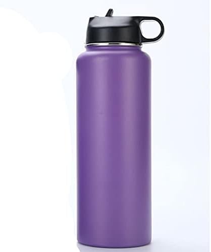 FEER Tumbler Термос с вакуумна изолация, Бутилка за вода от Неръждаема Стомана, Спортна бутилка с широко гърло и на открито (Цвят: лилаво, размер: 10 * 25 см)