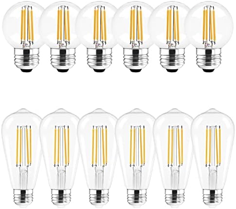 Реколта Led крушка на Едисон Hizashi Мощност 60 W, Еквивалентна Не Регулируема яркост и Led Лампа E26 капацитет от 60 Вата с регулируема яркост