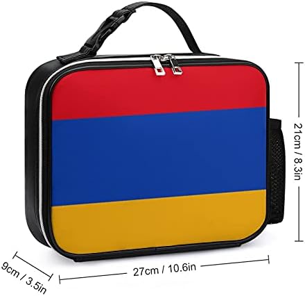Знаме На Армения Множество Чанта-Тоут За Обяд Изолиран Контейнер-Обяд-Бокс За Офис Работа, Пикник И Пътуване С Дръжка