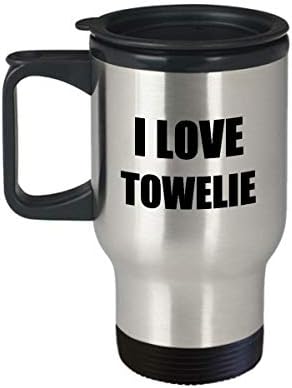 I Love Towelie Пътна Чаша Забавна Идея за Подарък Новост не мога да понасям Кафе, Чай 14 унции От Неръждаема Стомана