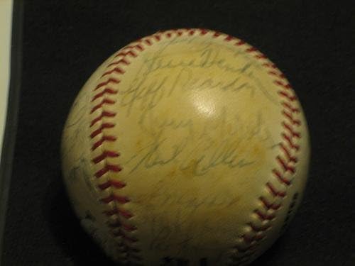 1980 Отборът на Ню Йорк Метс (29) Подписа бейзболни топки Фини Торе с автограф + Jsa Loa - Бейзболни топки с автографи