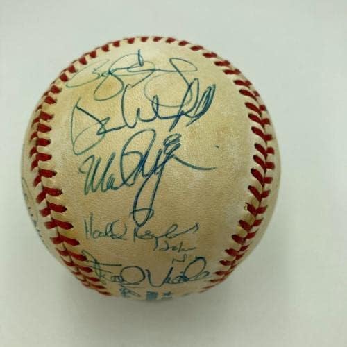1988 Бейзбол екип на All Star Game Подписа бейзболни топки Пакетта Рипкена Бретта Макгвайра Клеменса JSA - Бейзболни топки с автографи