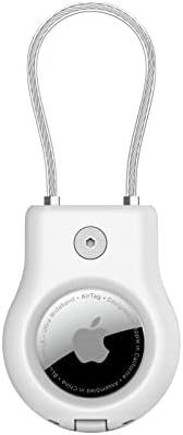 Калъф за AirTag от Belkin с Кабелен кабел, Надежден Титуляра, Защитно покритие за въздушна етикети, Устойчиви на надраскване, Аксесоар за въздушна етикети - Бял