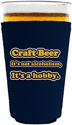 Крафтовое бира - Това не е алкохолизъм, това е Хоби - Кулата от пинтового стъкло (тъмно синьо)