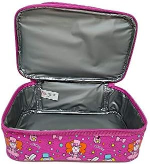 SMILY KIDDOS | Чанта за обяд За деца / Юноши | Двуетажна Чанта за съхранение на ланча | Цветна чанта Tiffin с принтом (Розов)