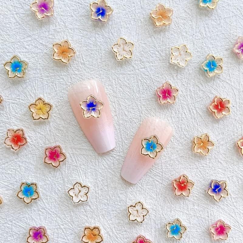 50шт Смола Утайки Скъпоценни Камъни за акрилни нокти 8 мм пъстри Цветни Камъни за Дизайн на ноктите, за Декорация на Маникюр, Красиви Цветни камъни - (Цвят: розов)