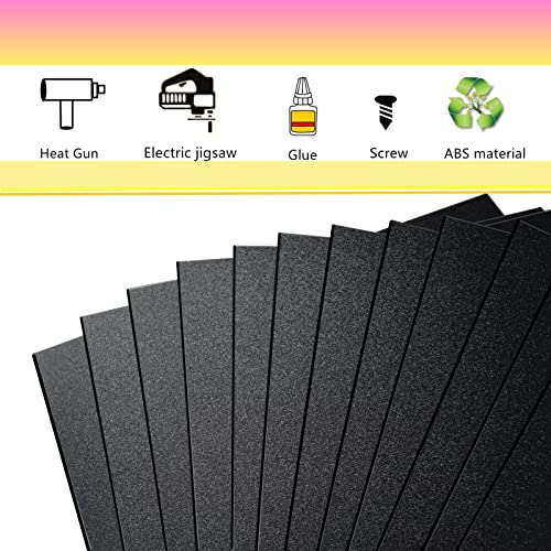 Листове ABS-пластмаса ZHluja Black дебелина 0,060 инча, 12 x 12, 12 x, за лазерно рязане и формоване (12 x 12, черен, 12)