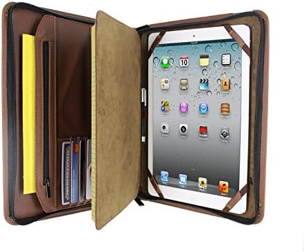 Калъф KHOMO Brown Executive PadFolio с държач за notepad и джобове за iPad 2,3,4, iPad Air, iPad Air 2 и iPad Pro 9,7 инча
