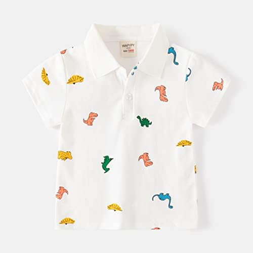 Тениска с къс ръкав за малки момчета и момичета, Детски Блузи с шарени Великденски Мультяшного Заек, Тениска (0314H-Бяло, 3-4 г.)