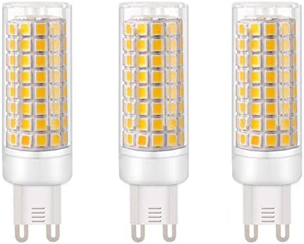 Led лампи G9 G9 с двухконтактным основание 9 W (еквивалент на подмяна на халогенни крушки с мощност 100 W) Топло Бяла led лампа 3000K Light Corn за Домашна Полилей в хола и Спалнята, 102 светодиода 2835 SMD, опаковки
