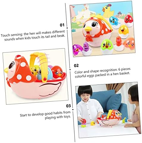 Toyvian 1 Комплект, Сладко Пиле, Образователни, Музикални Играчки за деца, Играчки за Мозъка, Бебешки Музикални Играчки, Играчки за ранно Образование, Великденски яйца,