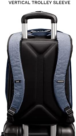 Раница за лаптоп Цака Series 1 за мъже и жени - Бизнес Раници Цака Bags за мъже и жени, За ежедневно носене, Разширяване на Пътни раници с ръкав-муле (синьо индиго, малка)