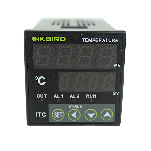 Inkbird AC 100 до 240 v ITC-100VH Цифров PID Регулатор на Термостата температура 25DA SSR K Термопара Бял Радиатор