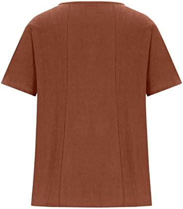 Риза в стил бохо за Жени, Дамски Елегантни Ризи, Туника с Къс ръкав Свободно Намаляване на Пролетта Върховете 2023